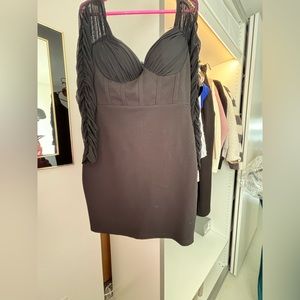 Black Windsor Shoulder Dress